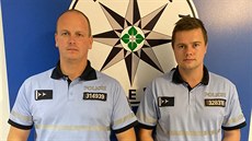 Policisté Miloš Pour (vlevo) a Zdeněk Vařák zasáhli na přehradě v pravý čas. Policisté Miloš Pour (vlevo) a Zdeněk Vařák zasáhli na přehradě v pravý čas.