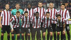 Fotbalisté Sparty oslavili 126. výroí klubu ve speciálních dresech.