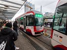 Olomouck dopravn podnik vrtil do provozu tramvaj typu EVO1/o s evidennm...