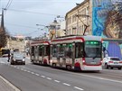 Olomouck dopravn podnik vrtil do provozu tramvaj typu EVO1/o s evidennm...