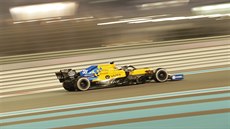 Carlos Sainz z McLarenu na okruhu v Abú Zabí. Carlos Sainz z McLarenu na okruhu v Abú Zabí.