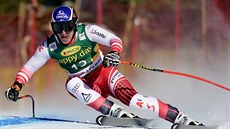 Rakušan Matthias Mayer na trati v Lake Louise. Rakušan Matthias Mayer na trati v Lake Louise.
