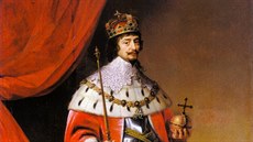 Fridrich Falcký s českými korunovačními klenoty na obraze Gerrita von... Fridrich Falcký s českými korunovačními klenoty na obraze Gerrita von...