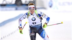Česká biatlonistka Markéta Davidová při sprintu na 7,5 km ve švédském... Česká biatlonistka Markéta Davidová při sprintu na 7,5 km ve švédském...