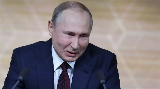 Rusk prezident Vladimir Putin na tradin tiskov konferenci (19. prosince 2019)