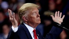 Americký prezident Donald Trump vystoupil na mítinku v michiganském Battle... Americký prezident Donald Trump vystoupil na mítinku v michiganském Battle...
