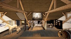 Vizualizace připravované expozice věnované polárníkovi Welzlovi v budově... Vizualizace připravované expozice věnované polárníkovi Welzlovi v budově...