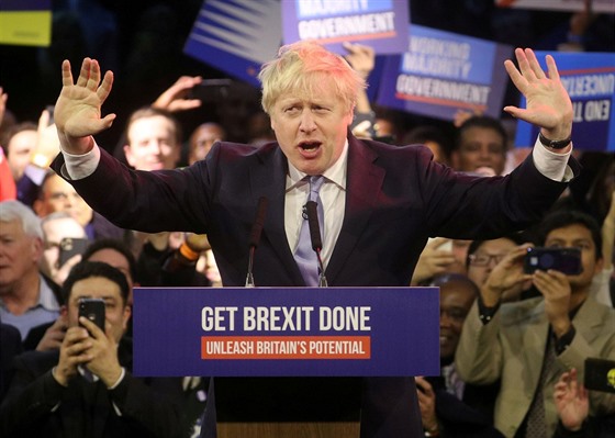 Britský premiér Boris Johnson (19. prosince 2019)