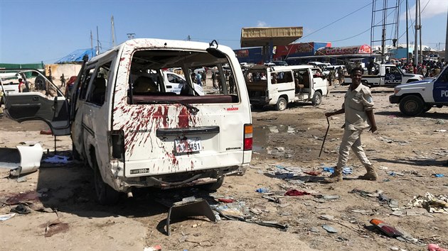 Msto vbuchu nloe nastraen v aut v somlskm Mogadiu (28.12.2019)