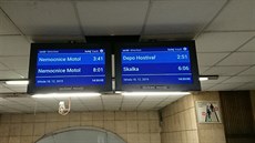Dopravní podnik testuje nové informační tabule (20. prosince 2019). Dopravní podnik testuje nové informační tabule (20. prosince 2019).