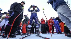 Dominik Paris na startu superkombinace v Bormiu. Dominik Paris na startu superkombinace v Bormiu.