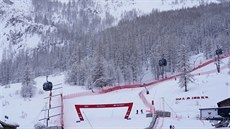 Kvůli sněžení a dešti byl zrušen sjezd Světového poháru lyžařek ve Val d'Isere,... Kvůli sněžení a dešti byl zrušen sjezd Světového poháru lyžařek ve Val d'Isere,...