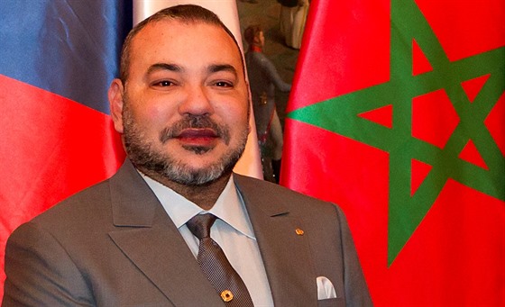 Marocký král Muhammad VI. (Praský hrad, 21. bezna 2016)