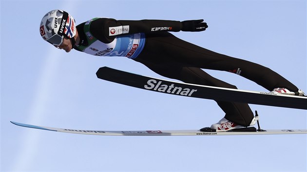 Robert Johansson bhem trninku na mstku v Garmisch-Partenkirchenu