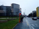 Nová zastávka sídliště Pankrác bez čekárny Nová zastávka sídliště Pankrác bez čekárny