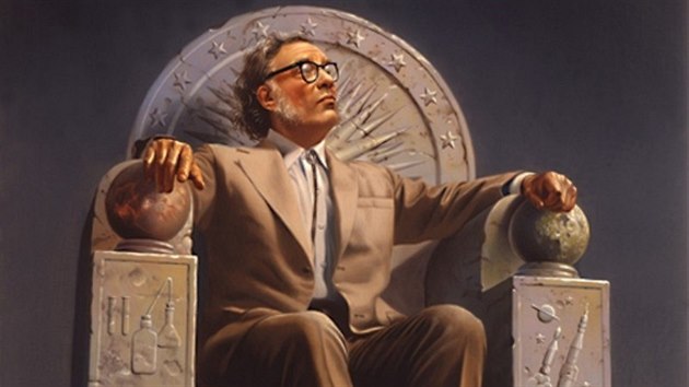 Isaac Asimov na trůně Isaac Asimov na trůně