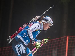 Česká biatlonistka Tereza Voborníková ve sprintu v Oberhofu. Česká biatlonistka Tereza Voborníková ve sprintu v Oberhofu.