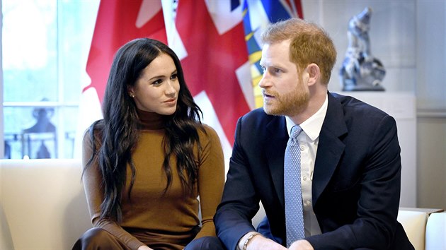 Princ Harry a vvodkyn Meghan v Londn (7. ledna 2020)