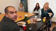 První klient centra Jiří. První klient centra Jiří.