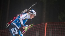 Česká biatlonistka Tereza Voborníková ve sprintu v Oberhofu. Česká biatlonistka Tereza Voborníková ve sprintu v Oberhofu.
