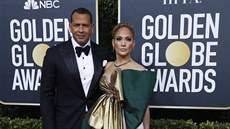 Partnei Alex Rodriguez a Jennifer Lopezová na Zlatých glóbech (Los Angeles, 5....