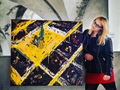 Plzeňská malířka Elaine Lóre namalovala obraz zachycující Plzeň. Na myšlenku ji... Plzeňská malířka Elaine Lóre namalovala obraz zachycující Plzeň. Na myšlenku ji...
