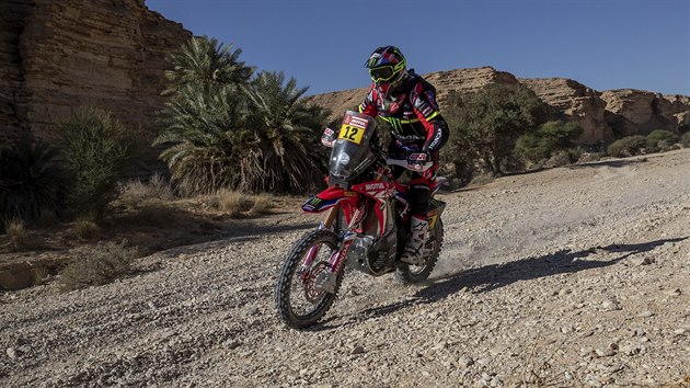Joan Barreda v devt etap Rallye Dakar.