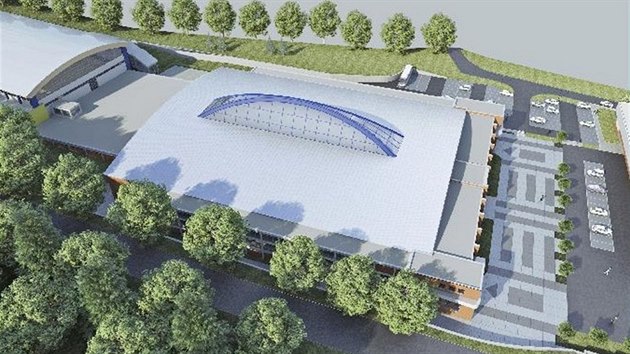 Plnovan podoba Zimnho stadionu Luka ajky ve Zln po rekonstrukci.
