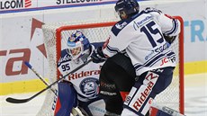 Blaž Gregorc (v bílém) ve vítkovickém dresu Blaž Gregorc (v bílém) ve vítkovickém dresu