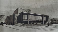 Takto vypadal návrh na budovu divadla v Budějovicích v roce 1960. Autory jsou... Takto vypadal návrh na budovu divadla v Budějovicích v roce 1960. Autory jsou...