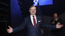Předseda ODS Petr Fiala na volební kongresu v Praze. Předseda ODS Petr Fiala na volební kongresu v Praze.