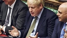 Premiér Boris Johnson na zasedání britského parlamentu. (8. ledna 2020) Premiér Boris Johnson na zasedání britského parlamentu. (8. ledna 2020)