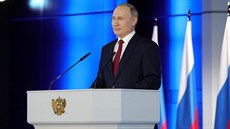 Ruský prezident Vladimir Putin pednáí poselství o stavu zem. (15. ledna 2020)