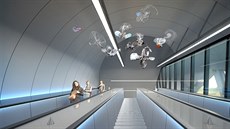 První upravené návrhy interiér patí do první etapy stavby metra. Výtvarnou...