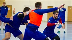 Momentka z maloměřického tréninku české házenkářské reprezentace Momentka z maloměřického tréninku české házenkářské reprezentace
