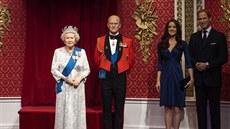 Voskové figuríny prince Harryho a vévodkyn Meghan v muzeu Madame Tussauds...