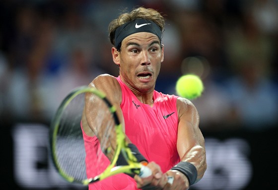 panl Rafael Nadal bhem tvrtfinále Australian Open.