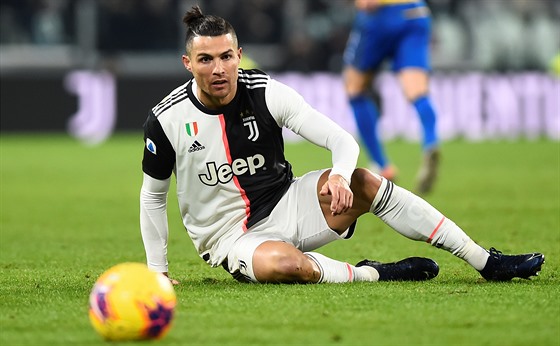 Cristiano Ronaldo z Juventusu pi zápase proti Parm. Nelze si nevimnout jeho...