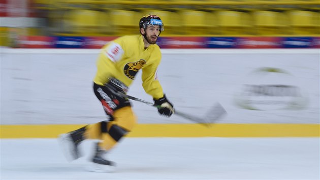 Michal Moravčík na tréninku Litvínova. Michal Moravčík na tréninku Litvínova.