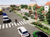 Plánovaná nová podoba Hradišťské ulice ve Starém Městě. Plánovaná nová podoba Hradišťské ulice ve Starém Městě.