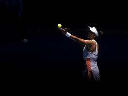 panlka Garbin Muguruzaov bhem tvrtfinle Australian Open.