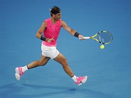 panl Rafael Nadal bhem tvrtfinle Australian Open.