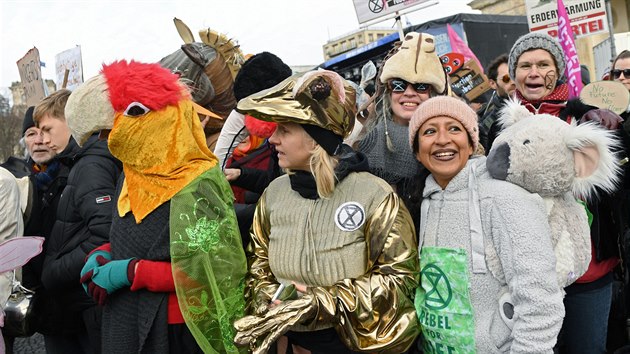 Zahjen zemdlskho veletrhu v Berln provzely protesty farm i ekologickch aktivist. (17. ledna 2020)