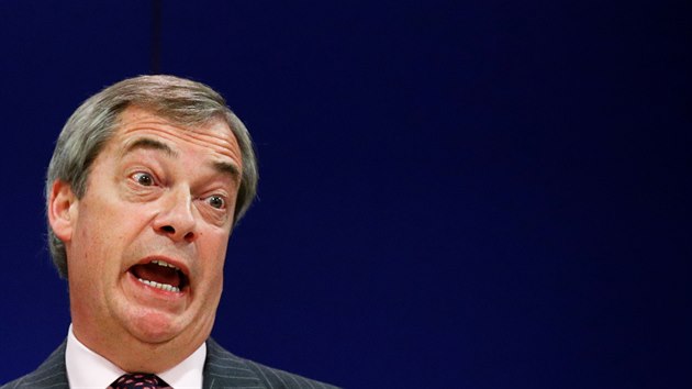 Nkdej pedseda Strany pro brexit Nigel Farage (29. ledna 2020)