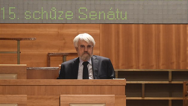 Pedseda Nejvyho soudu Pavel mal 29. ledna 2020 v Praze na schzi horn komory, na kter sentoi schvaluj jeho nominaci na stavnho soudce.
