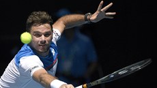 výcar Stan Wawrinka bhem tvrtfinále Australian Open.