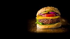 Uměle vypěstované hovězí maso nizozemské společnosti Mosa Meat. Uměle vypěstované hovězí maso nizozemské společnosti Mosa Meat.