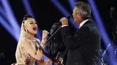 Gwen Stefani a Blake Shelton na pedávání cen Grammy 2020.