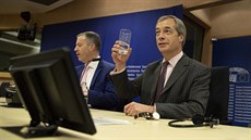 Lídr Strany pro brexit Nigel Farage (29. ledna 2020)