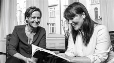 Spisovatelky Lenka Horňáková-Civade a Anne Delaflotte Mehdevi Spisovatelky Lenka Horňáková-Civade a Anne Delaflotte Mehdevi